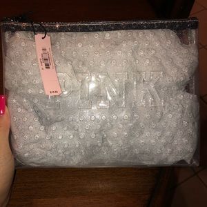 PINK makeup bag never used